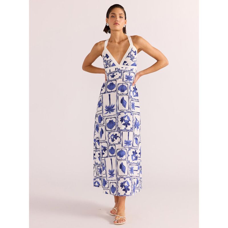 MINKPINK Sylvie Panel Midi Dress image number 3